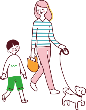 散歩のイラスト